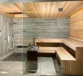 sauna acristalada